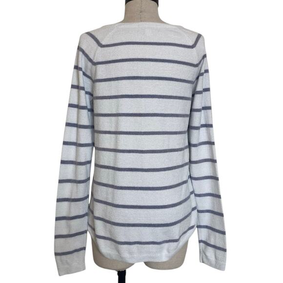 Barefoot Dreams Striped Raglan Pullover Small COZY y CHIC Ultra Lite terry top - Picture 4 of 10